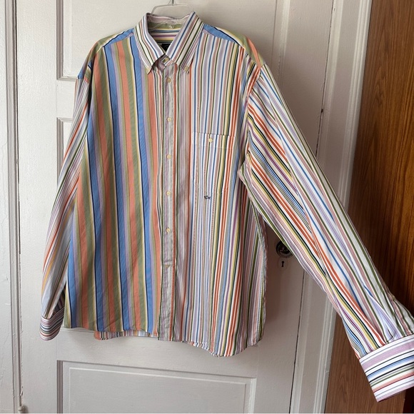 Paul & Shark Yachting Men’s Button Down Collared Shirt Colorful Stripe Print - Picture 12 of 16